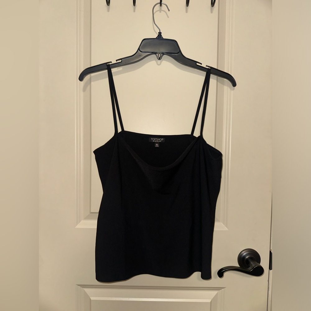 Top shop black cowel neck tank size 6